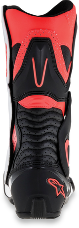 ALPINESTARS SMX-6 v2 Vented Boots - Black/White/Red Fluorescent - US 7.5 / EU 41 2223017-1320-41