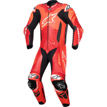 ALPINESTARS GP Plus v4 Sprint 1-Piece Leather Suit - Red Fluo/Mid Red/White - US 42 / EU 52 3150225-3087-52