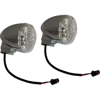 DRAG SPECIALTIES Turn Signal - Rear - Clear/Amber - Chrome 2020-2314
