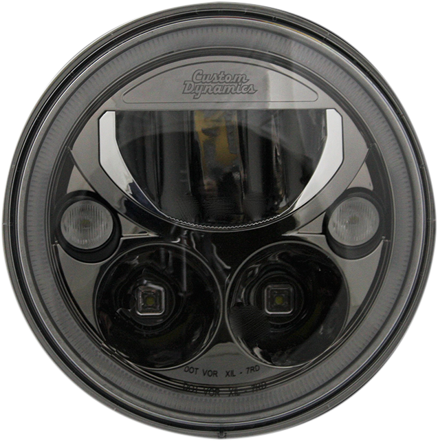 CUSTOM DYNAMICS LED Headlight - 7" - Black - Each CDTB-7-B