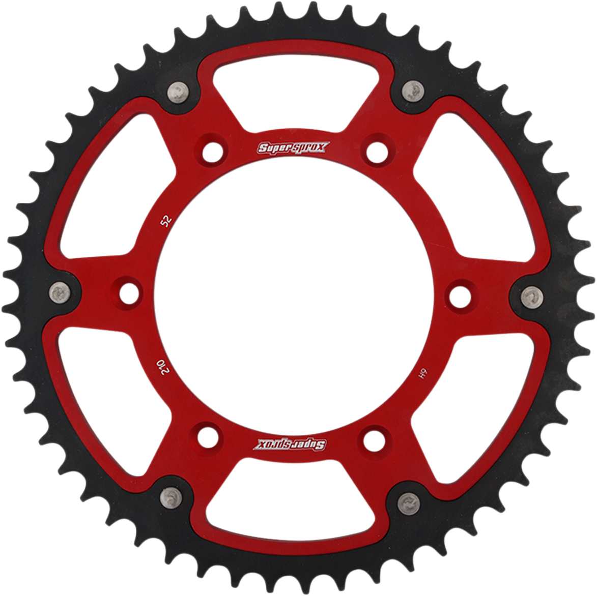 SUPERSPROX Stealth Rear Sprocket - 52 Tooth - Red - Honda RST-210-52-RED