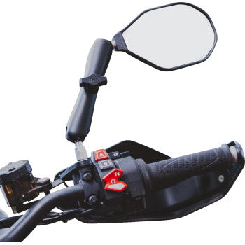 RAM MOUNTS Tough-Mirror™ - Side View - Oval - Black - Right with Ball RAM-B-465RU