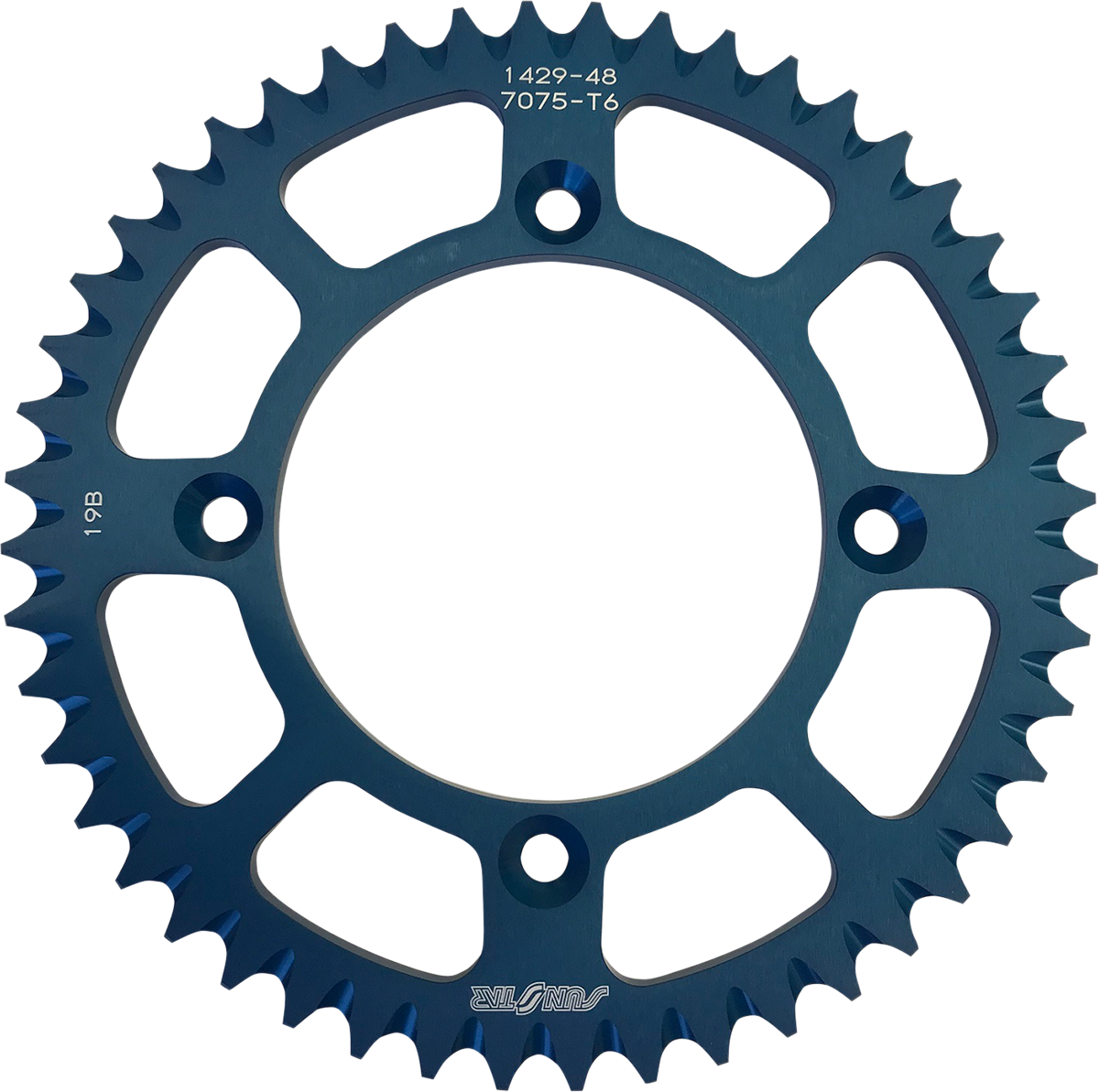 SUNSTAR SPROCKETS Aluminum Rear Sprocket - 48 Tooth - Blue 5-142948BL