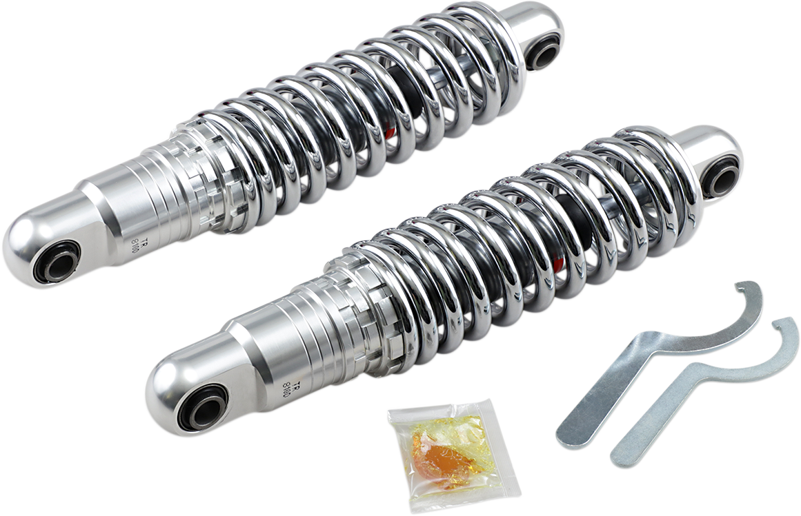 DRAG SPECIALTIES SHOCKS Premium Ride-Height Adjustable Shocks - Chrome - Heavy Duty - 12" C16-0156H