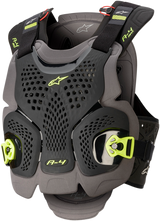 ALPINESTARS A-4 Max Chest Guard - Black/Anthracite/Yellow Fluo - XL/2XL 67015201155XL2X