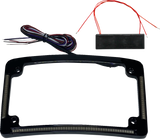 CUSTOM DYNAMICS License Plate Frame - Red/White LED - Black TF08-B