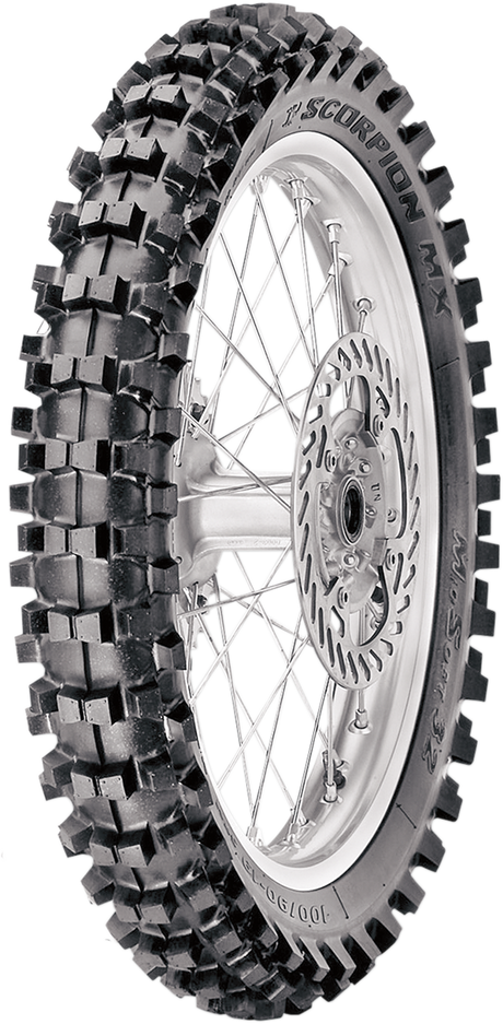 PIRELLI Tire - Scorpion MX32 Mid Soft - Rear - 80/100-12 - 50M 3842300