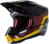 ALPINESTARS SM5 Helmet - Venture - Black/Bordeaux/Yellow/Glossy - Large 8305122-1358-LG