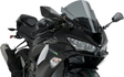 PUIG HI-TECH PARTS Race Windscreen - Dark Smoke - ZX-6R 3177F