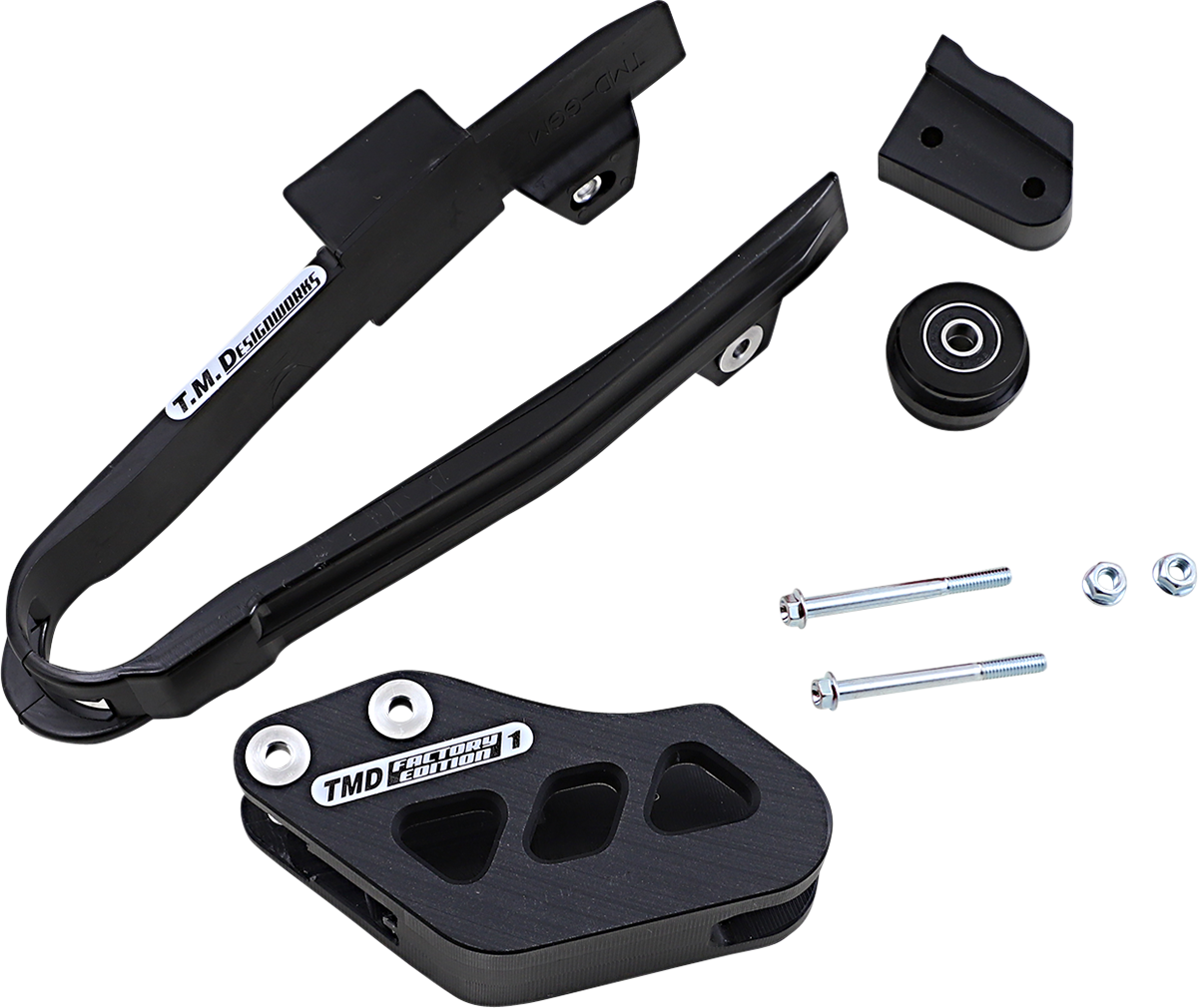 T.M. DESIGNWORKS Chain Guide/Slider - Gas Gas - Black DCK-GGM-BK