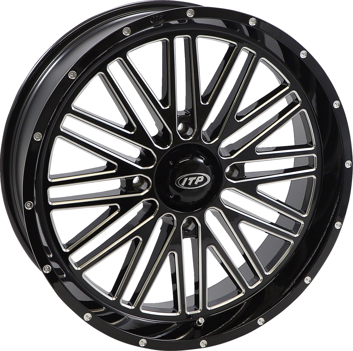 ITP Wheel - Momentum - Front/Rear - Black/Milled - 24x6.5 - 4/137 - 4+2.5 (+10 mm) 2422786731B