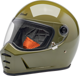 BILTWELL Lane Splitter Helmet - Gloss Olive Green - Large 1004-154-504