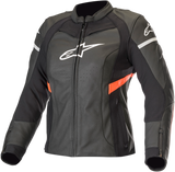 ALPINESTARS Stella Women's Kira Leather Jacket - Black/Red - US 12 / EU 48 3112019-1030-48