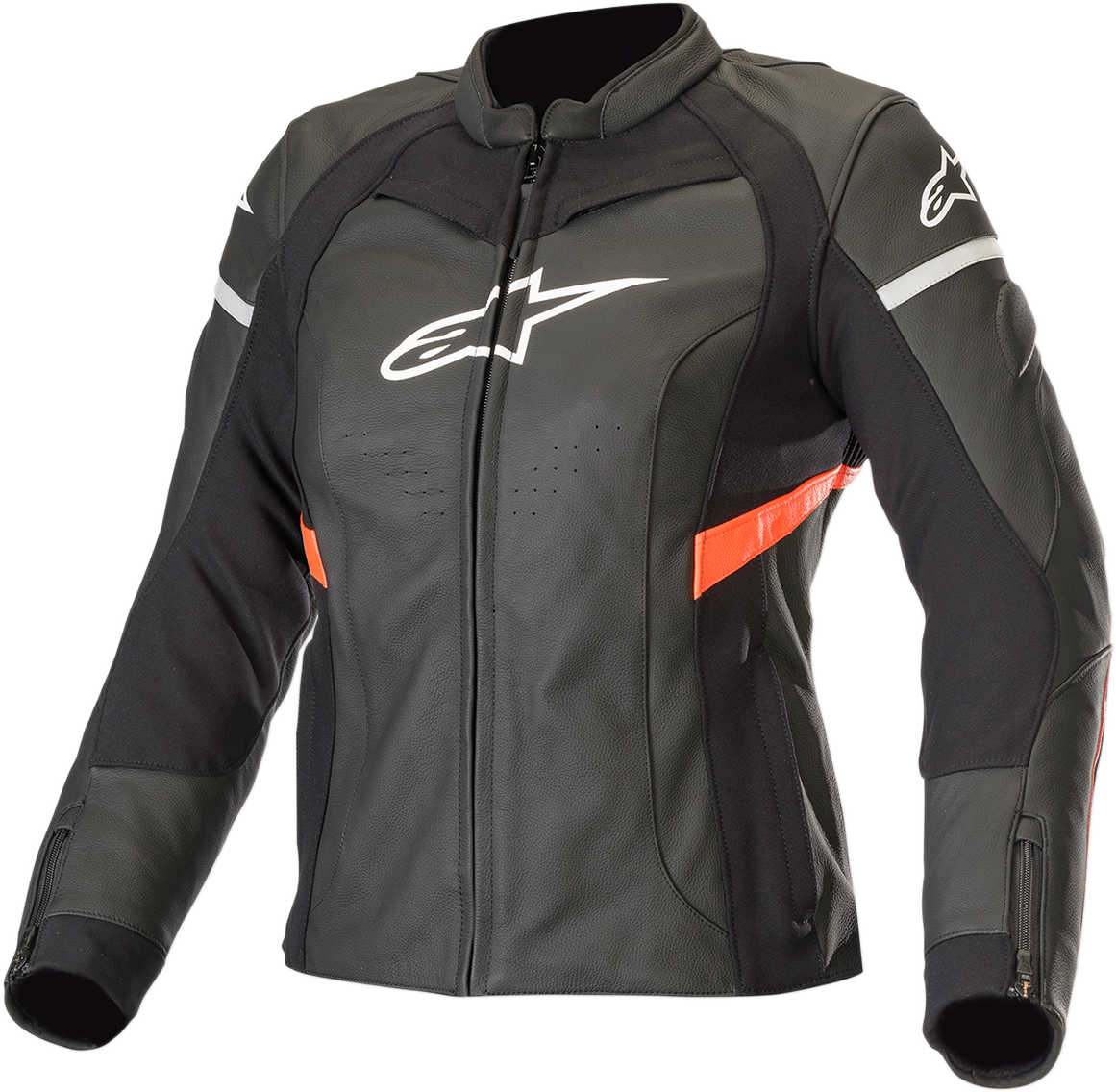 ALPINESTARS Stella Women's Kira Leather Jacket - Black/Red - US 4 / EU 40 3112019-1030-40