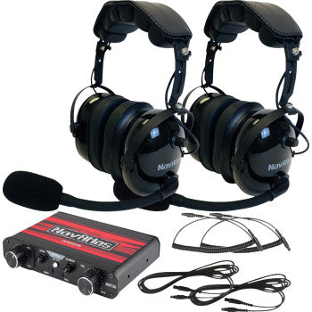 NAVATLAS Intercom/Headset Kit - 2-Seat - Black NIO231PK