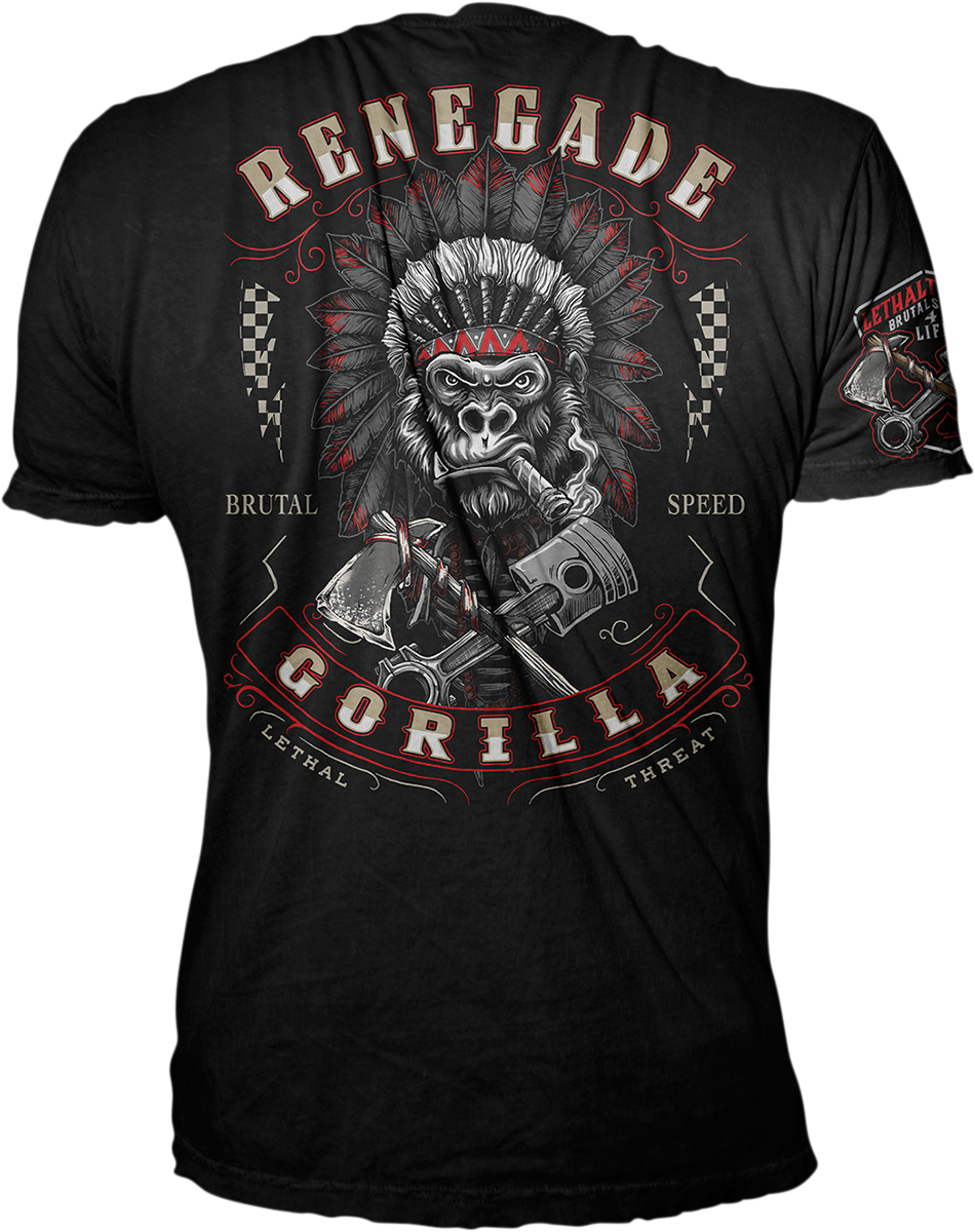 LETHAL THREAT Renegade Biker T-Shirt - Black - XL VV40164XL