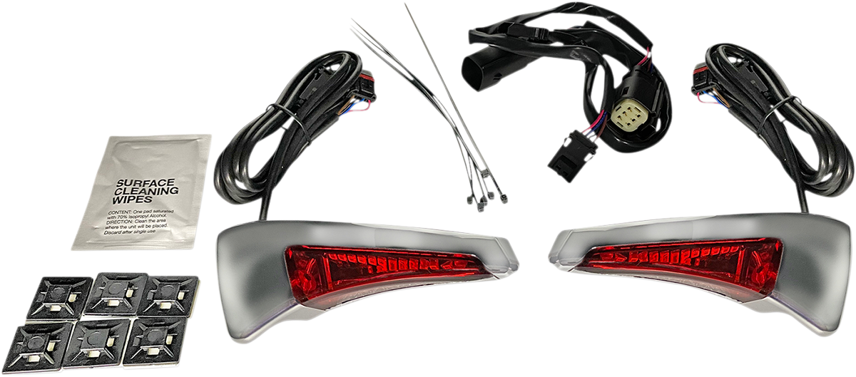 CUSTOM DYNAMICS Sequential Tour Pak Seat Back Rest LED Lights - Chrome/Red - CVO CD-TPBR-14BCMRC