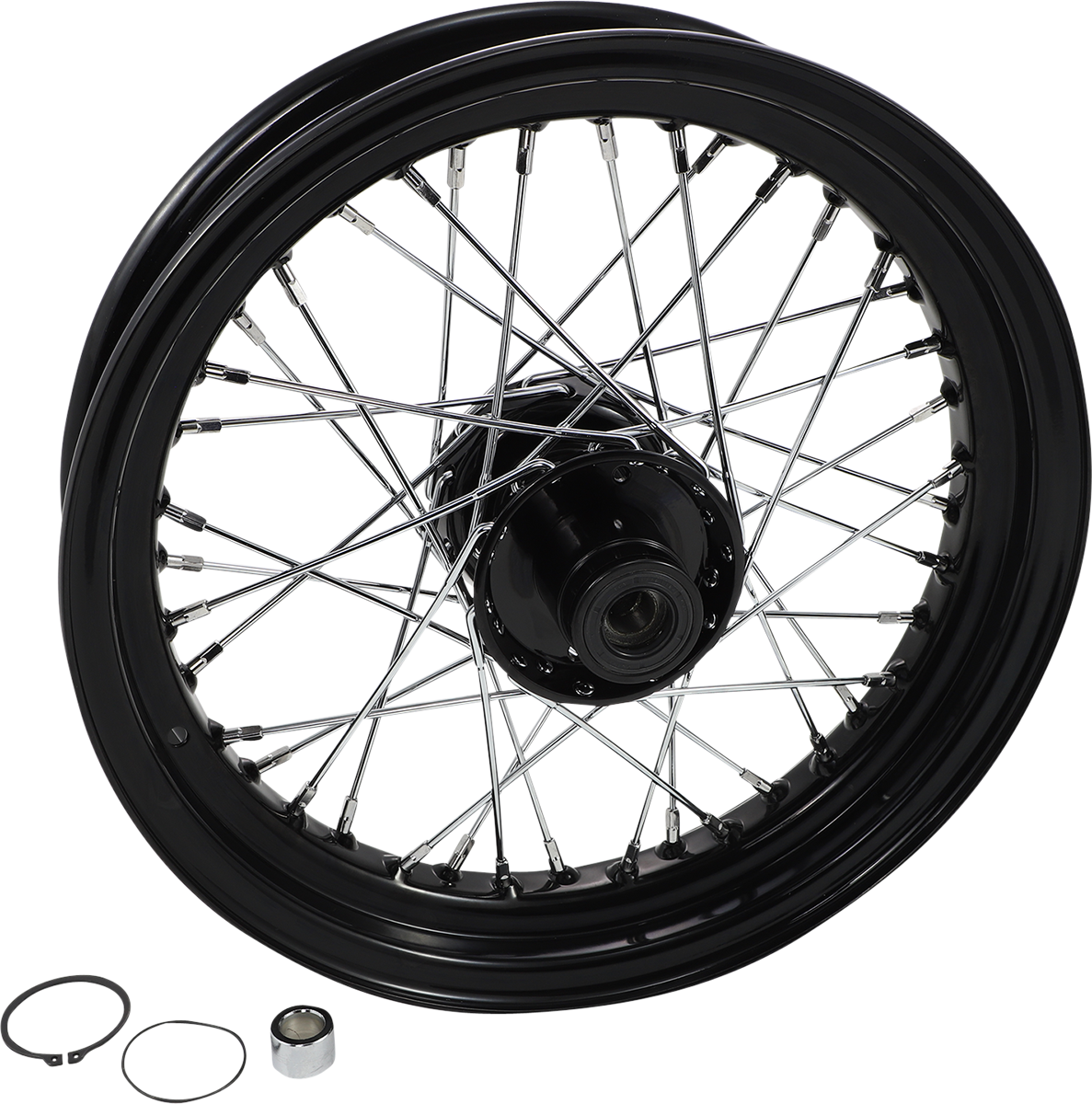 DRAG SPECIALTIES Front Wheel - Single Disc/No ABS - Black - 16"x3.00" - '86-'96 FLST 74287NB