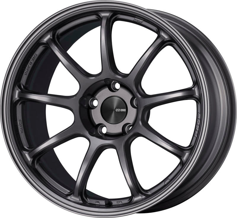 Enkei PF09 17x9 5x114.3 45mm Offset 75mm Bore Dark Silver Wheel 540-790-6545DS