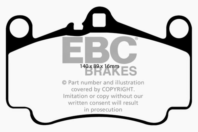 EBC 03-05 Porsche 911 (996) (Cast Iron Rotor only) 3.6 Carrera 4S Redstuff Front Brake Pads DP31515C