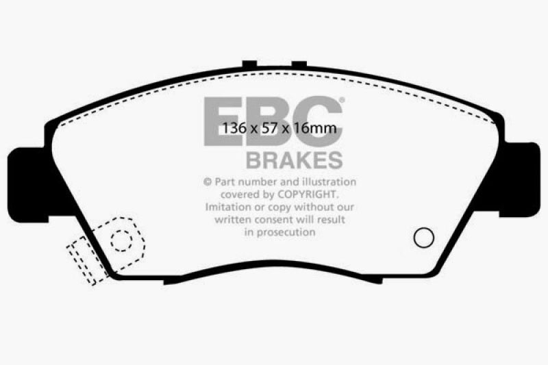 EBC 12 Acura ILX 1.5 Hybrid Greenstuff Front Brake Pads DP2891