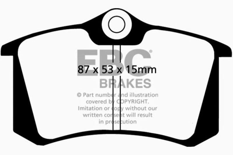 EBC 10-13 Audi A3 2.0 TD Greenstuff Rear Brake Pads DP2680