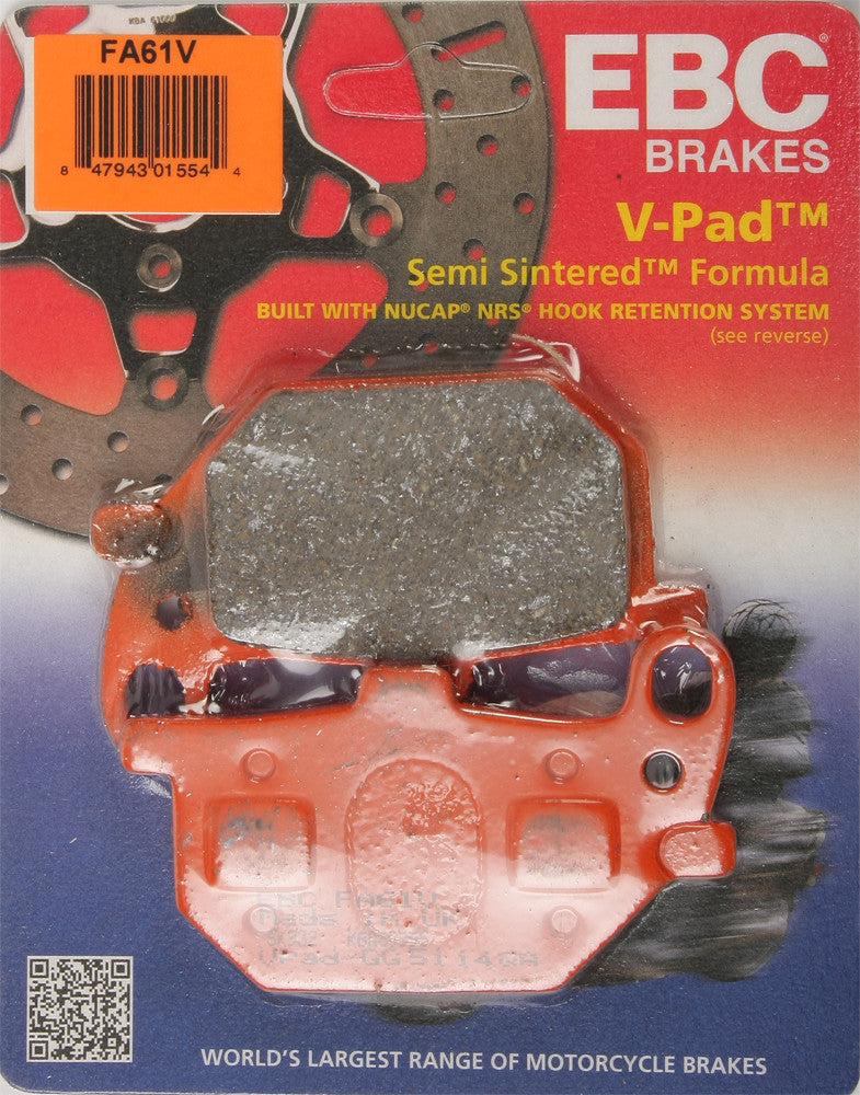 EBC Brake Pads Fa61v Semi-Sintered V Series FA61V