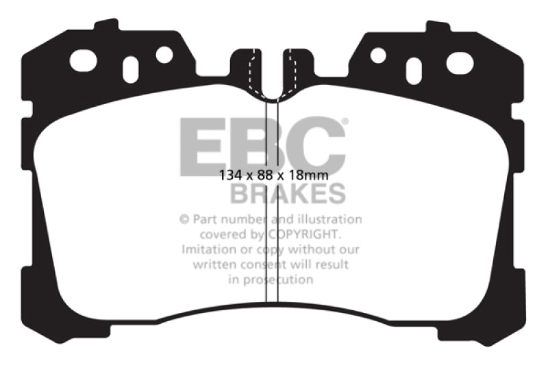 EBC 07+ Lexus LS460 4.6 Redstuff Front Brake Pads DP31811C