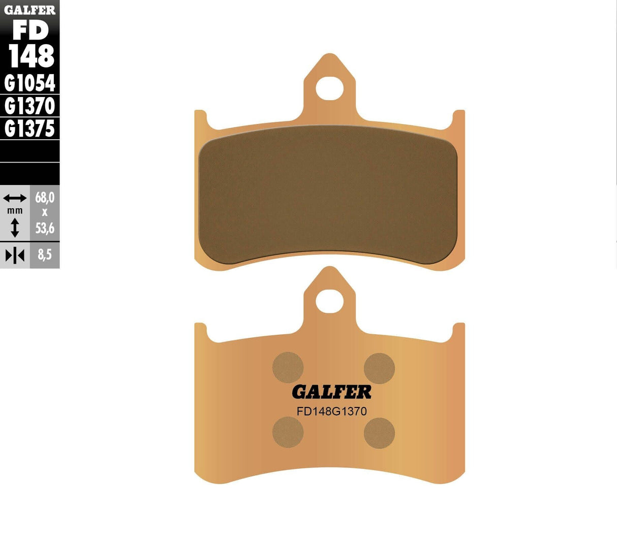 GALFER Brake Pads Sintered Fd148g1370 FD148G1370