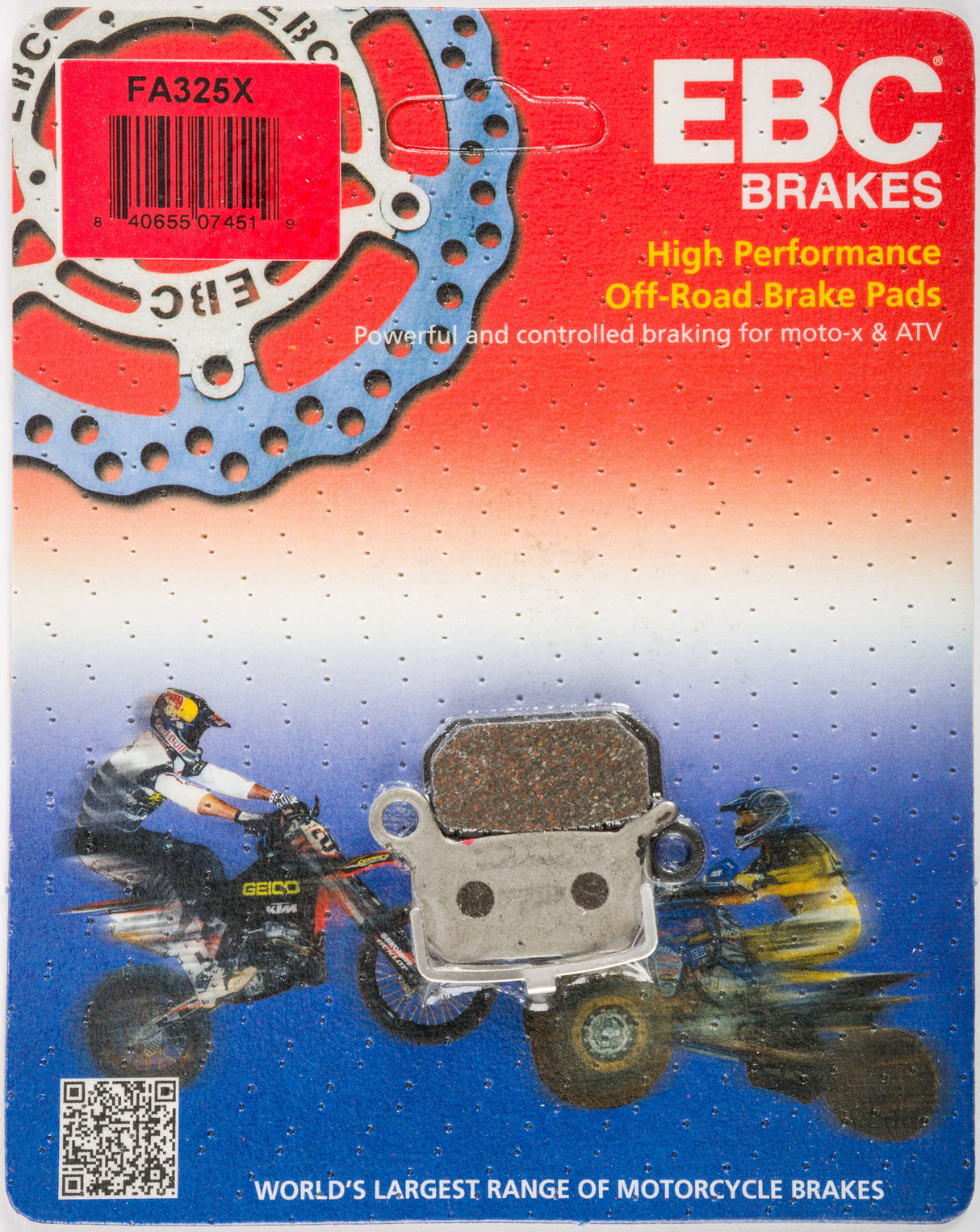 EBC Brake Pads For 09-10 Ktm 65sx/Xc 15-357r FA325X