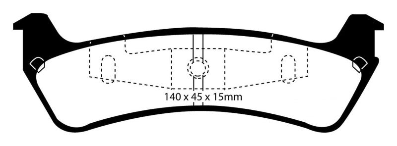 EBC 95-01 Ford Explorer 4.0 2WD Yellowstuff Rear Brake Pads DP41201R