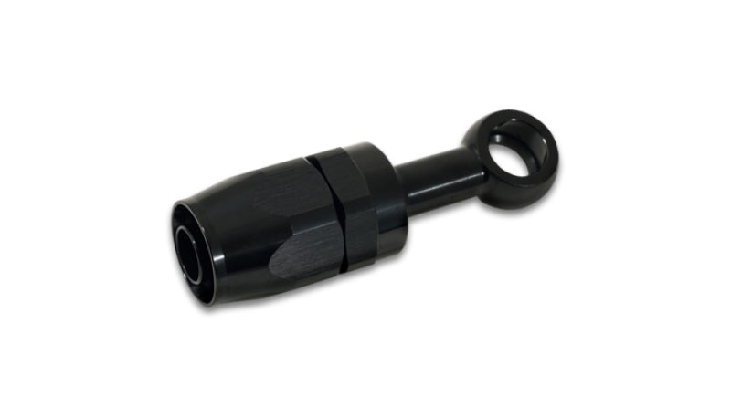 Vibrant -10AN Banjo Hose End Fitting for use with M16 or 5/8in Banjo Bolt - Aluminum Black 24105