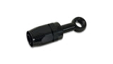 Vibrant -8AN Banjo Hose End Fitting for use with M10 or 3/8in Banjo Bolt - Aluminum Black 24082