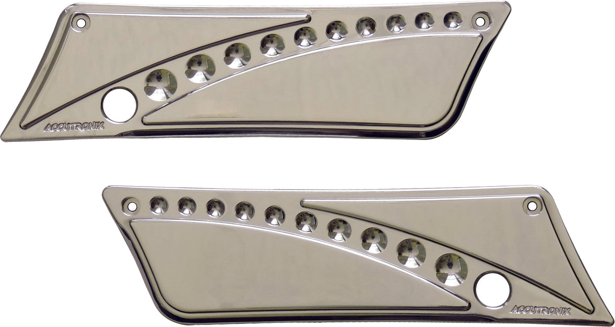 ACCUTRONIX Drilled Latch Covers Flt 93-13 Chrome BLC9313-DC