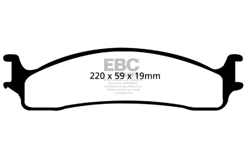 EBC 06-11 Dodge Ram 1500 Mega Cab 2WD Yellowstuff Front Brake Pads DP41650R