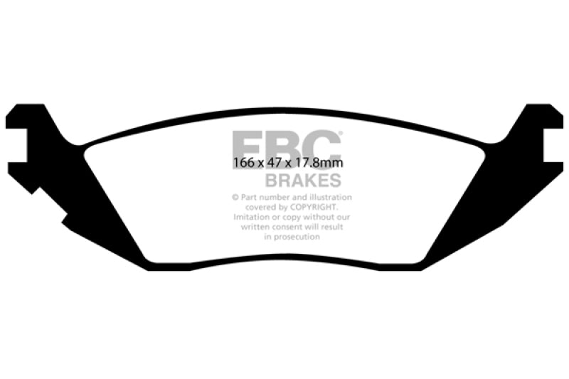 EBC 03+ Dodge B150 B1500 Cargo 1500 Van 1/2 Ton Ultimax2 Rear Brake Pads UD898