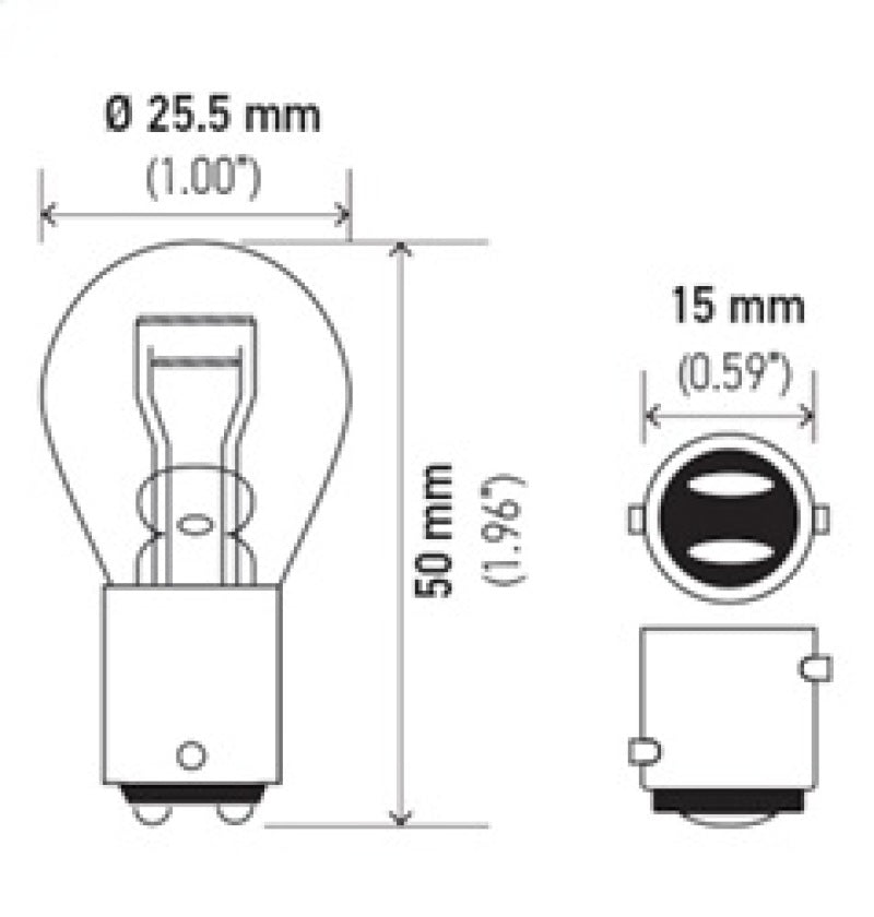 Hella Bulb 1157 12V 27/8W BAY15d S8 LA1157