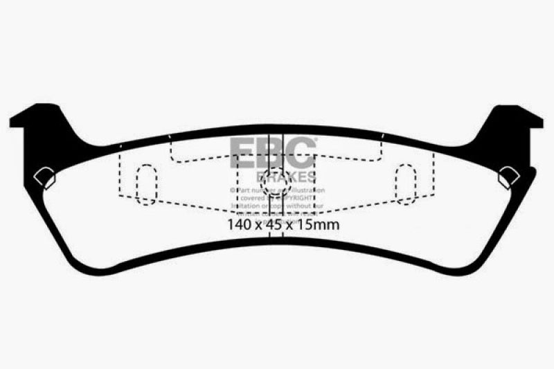 EBC 95-01 Ford Explorer 4.0 2WD Yellowstuff Rear Brake Pads DP41201R