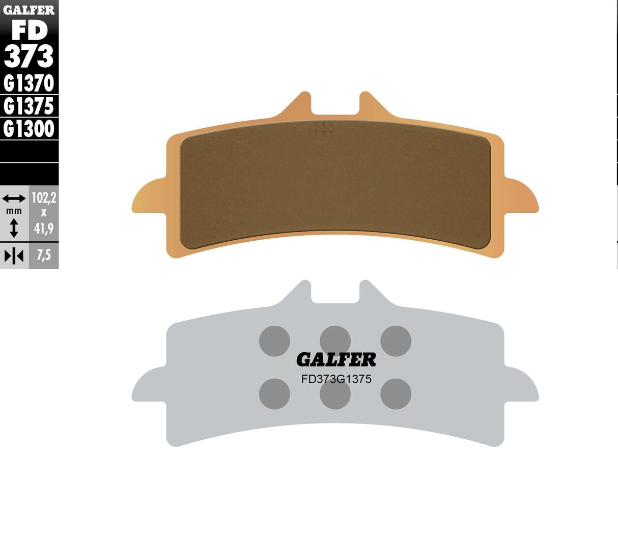 GALFER Brake Pads Sintered Ceramic Fd373g1375 FD373G1375