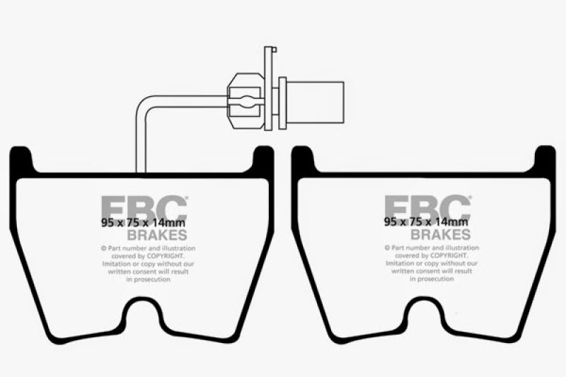 EBC 06-09 Audi RS4 4.2 (Cast Iron Rotors) Redstuff Front Brake Pads DP31513C