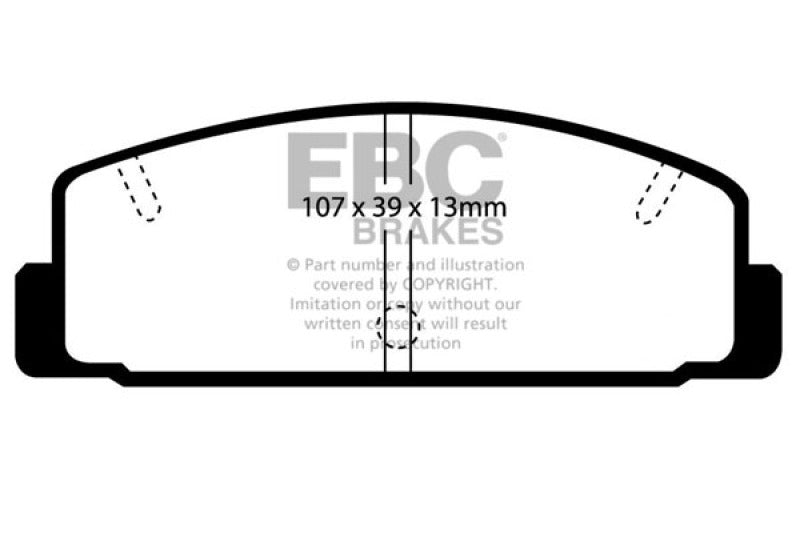 EBC 03-04 Mazda Protege 2.0 Turbo (Mazdaspeed) Yellowstuff Rear Brake Pads DP4729R