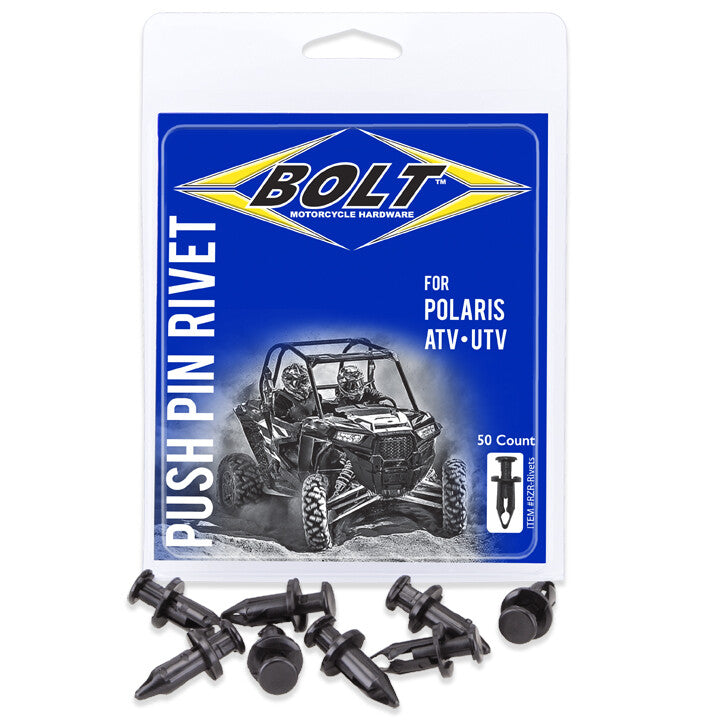 BOLT Pry Rivet Set Pol Atv/Utv 50/Pk M8 RZR-RIVETS