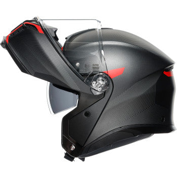 AGV Tourmodular Helmet - Frequency - Matte Gunmetal/Red - XL 211251F2OY00515