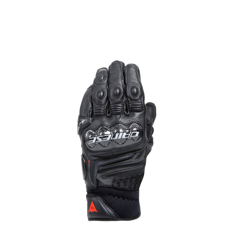 Dainese Carbon 4 Short Leather Gloves Black/Black - Large 201815958-631-L