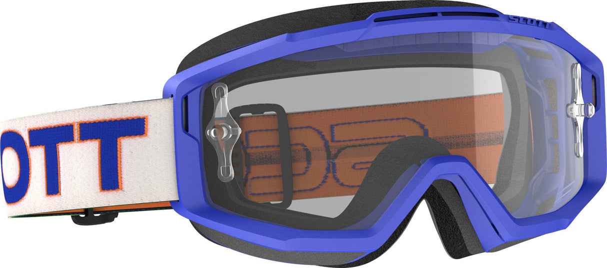 SCOTT Split Otg Goggle White/Blue W/Clear Works Lens 285537-1029113