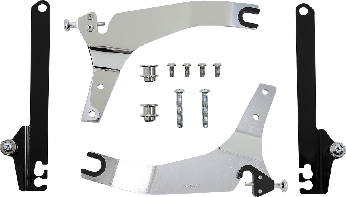 COBRA Backrest Kit - 14" - Chrome - Dyna 602-2044