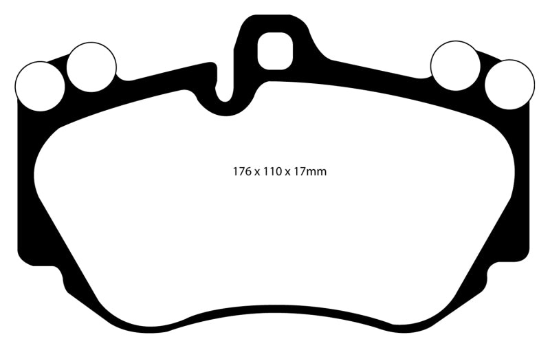 EBC 05-10 Lamborghini Murcielago 6.5 (4 Pad set)(Cast Iron Rotors) Redstuff Front Brake Pads DP31905C