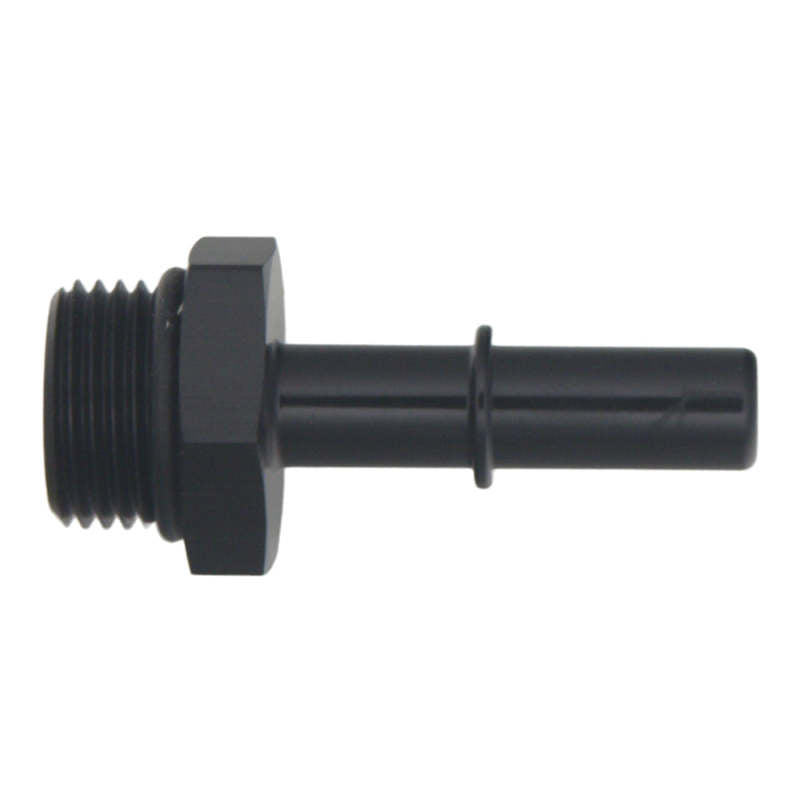 DeatschWerks 8AN ORB Male to 3/8in Male EFI Quick Connect Adapter - Anodized Matte Black