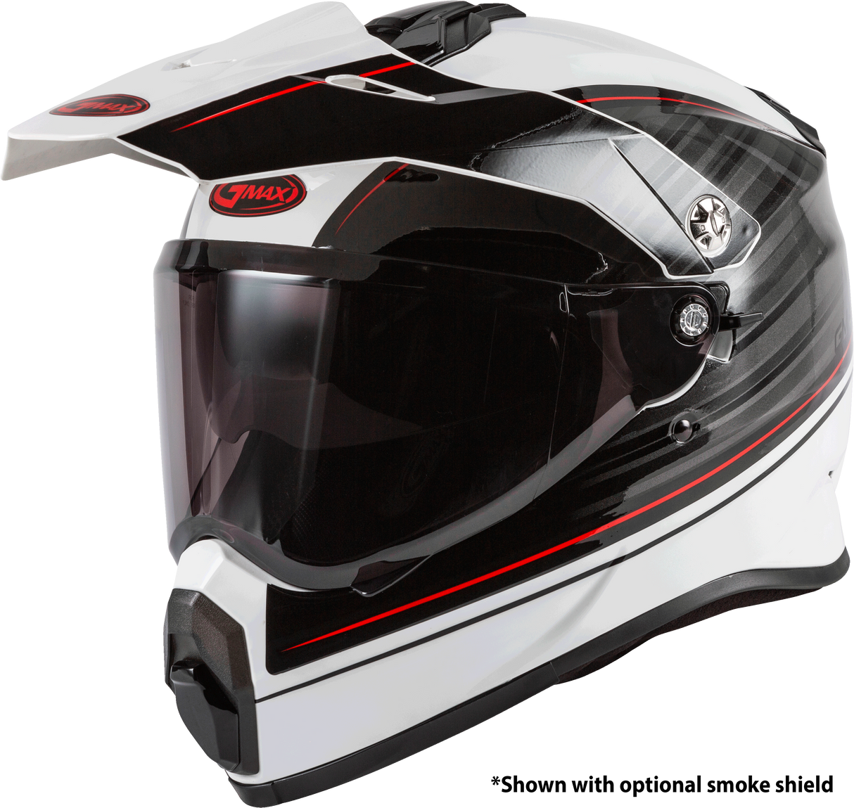 GMAX At-21 Adventure Raley Helmet White/Grey/Red 2x G1211018