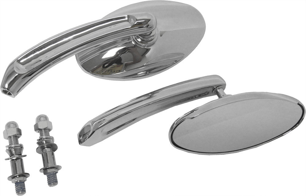 HARDDRIVE Mirrors Chrome Oval Chrome 18-242